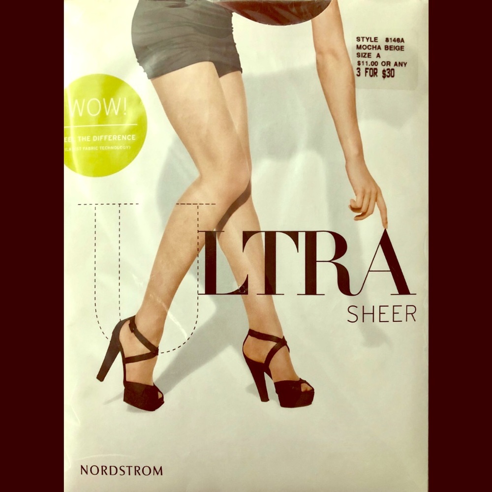 Nordstrom Ultra Sheer Mocha Beige Pantyhose